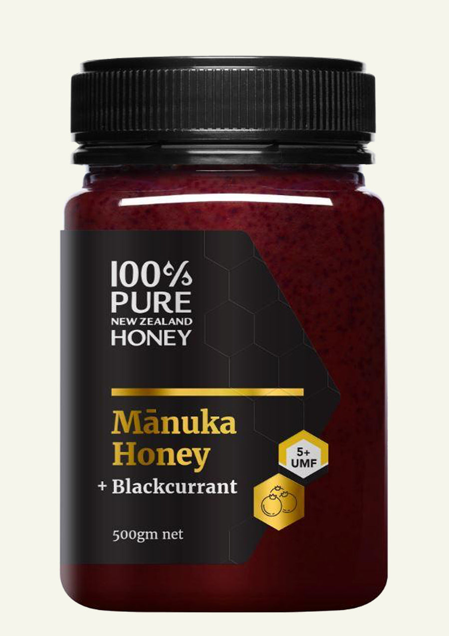 UMF 5+ Mānuka Honey with Blackcurrant 500gm